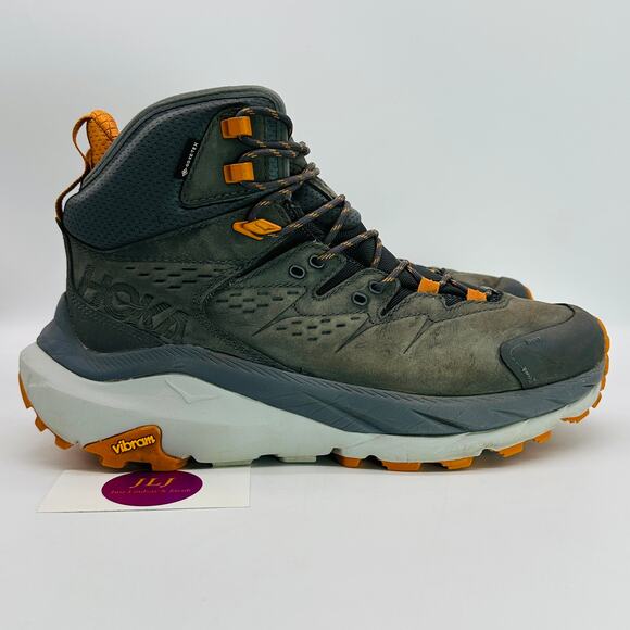 Hoka One One Men's Kaha 2 Mid GTX Waterproof Leather Hiker Castlerock Size 9.5